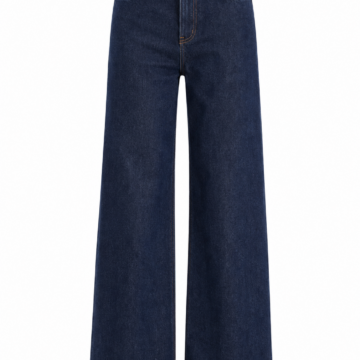 Dark Indigo High-Rise Wide-Leg Flare Jeans