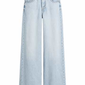 Light Wash High-Rise Wide-Leg Flare Jeans