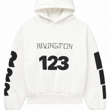 White Oversized Graphic Hoodie with Drop Shoulders