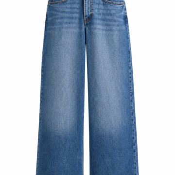 Medium Wash Blue Wide-Leg High-Rise Jeans