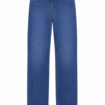 Medium Blue High-Rise Straight-Leg Jeans