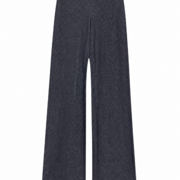Charcoal Grey High-Waisted Wide-Leg Trousers