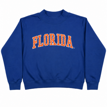 Royal Blue Crewneck Sweatshirt with Florida Text